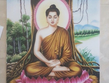 Tranh Đá Quý Truyền Thần - Linh Phật Phật Tổ Như Lai